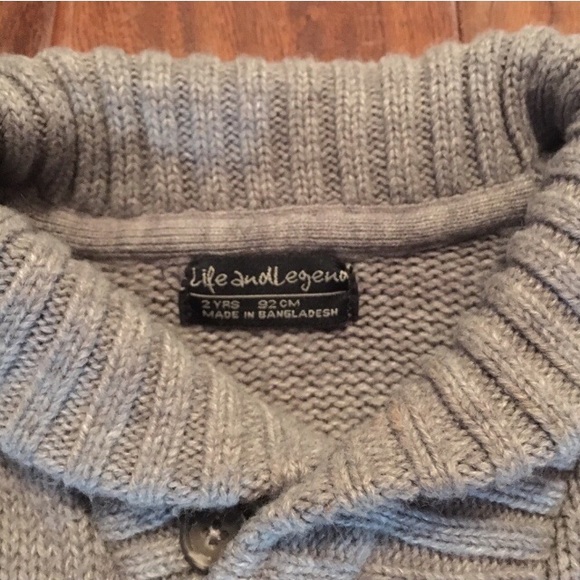 Toddler Boy Grey Sweater Vest - Picture 5 of 6